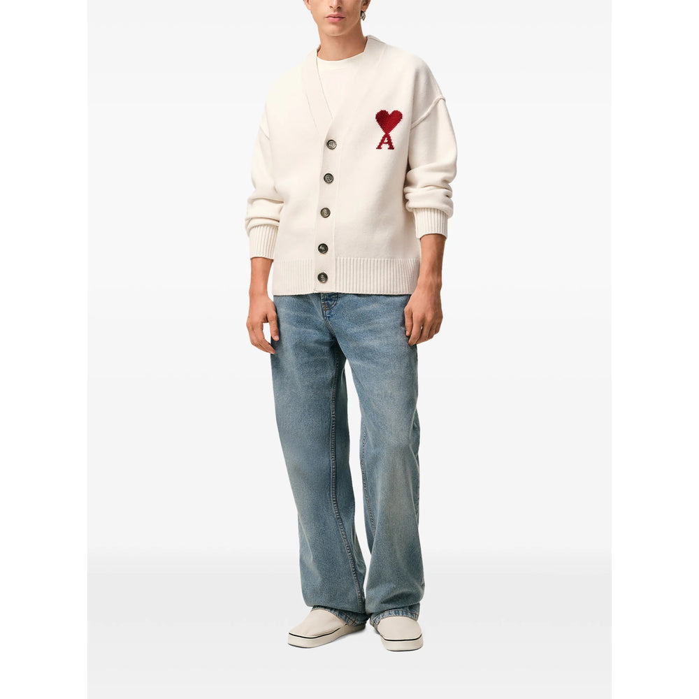Ami Paris Neutrals Sweaters & Knitwear - Cardigans Men AMI PARIS