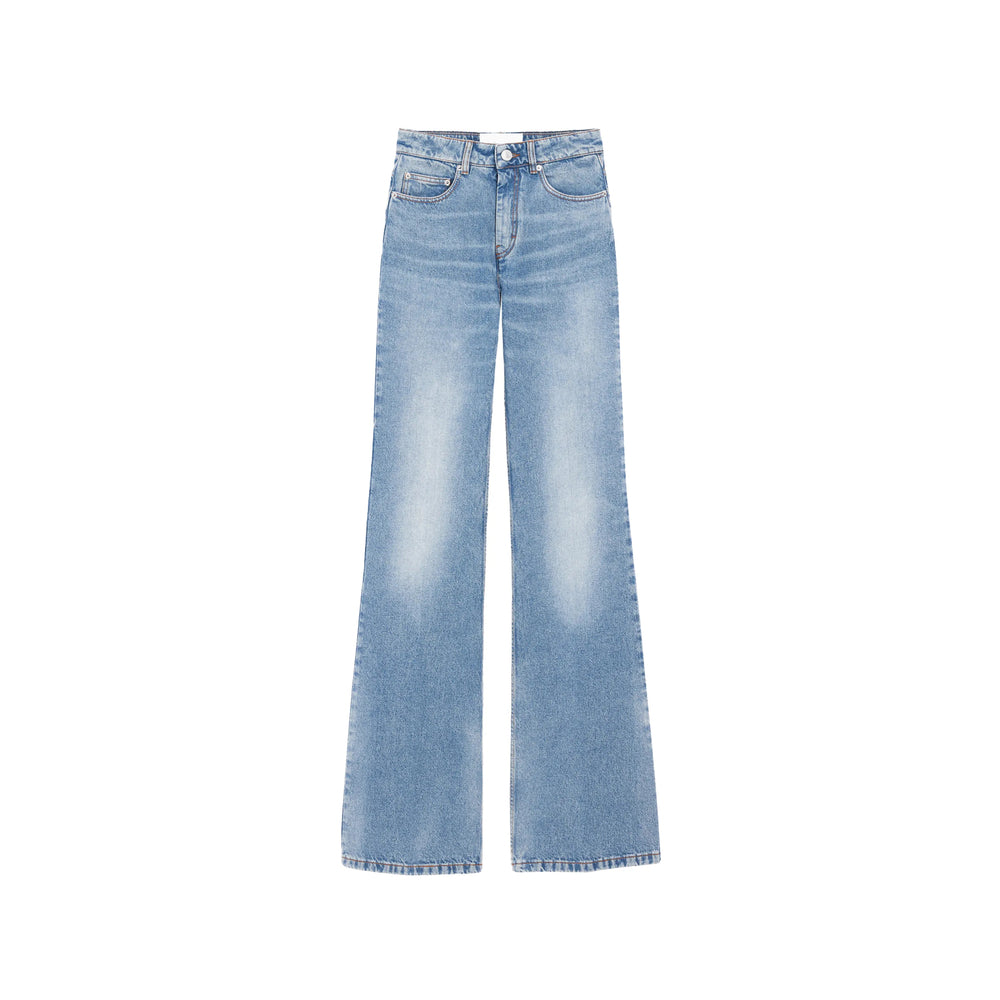 Ami Paris Blue Denim - Straight-Leg Jeans Women AMI PARIS
