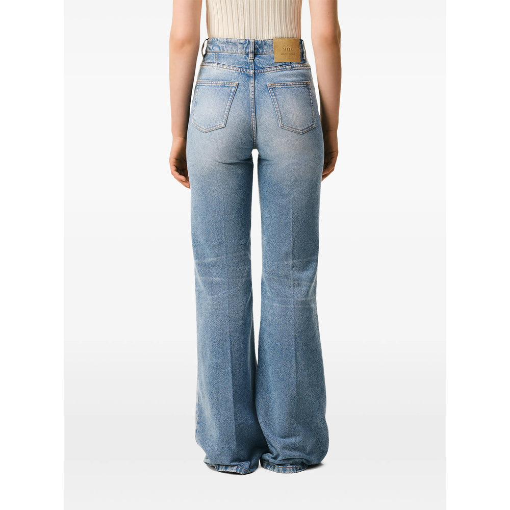 Ami Paris Blue Denim - Straight-Leg Jeans Women AMI PARIS