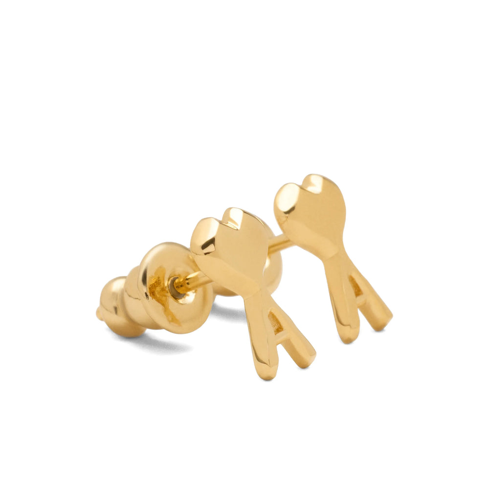 Ami Paris Gold Earrings Men