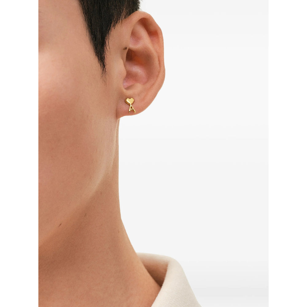 Ami Paris Gold Earrings Men