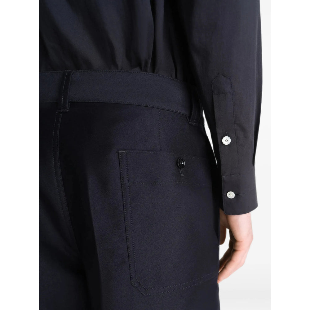 Lemaire Black Trousers - Wide-Leg Trousers Men LEMAIRE