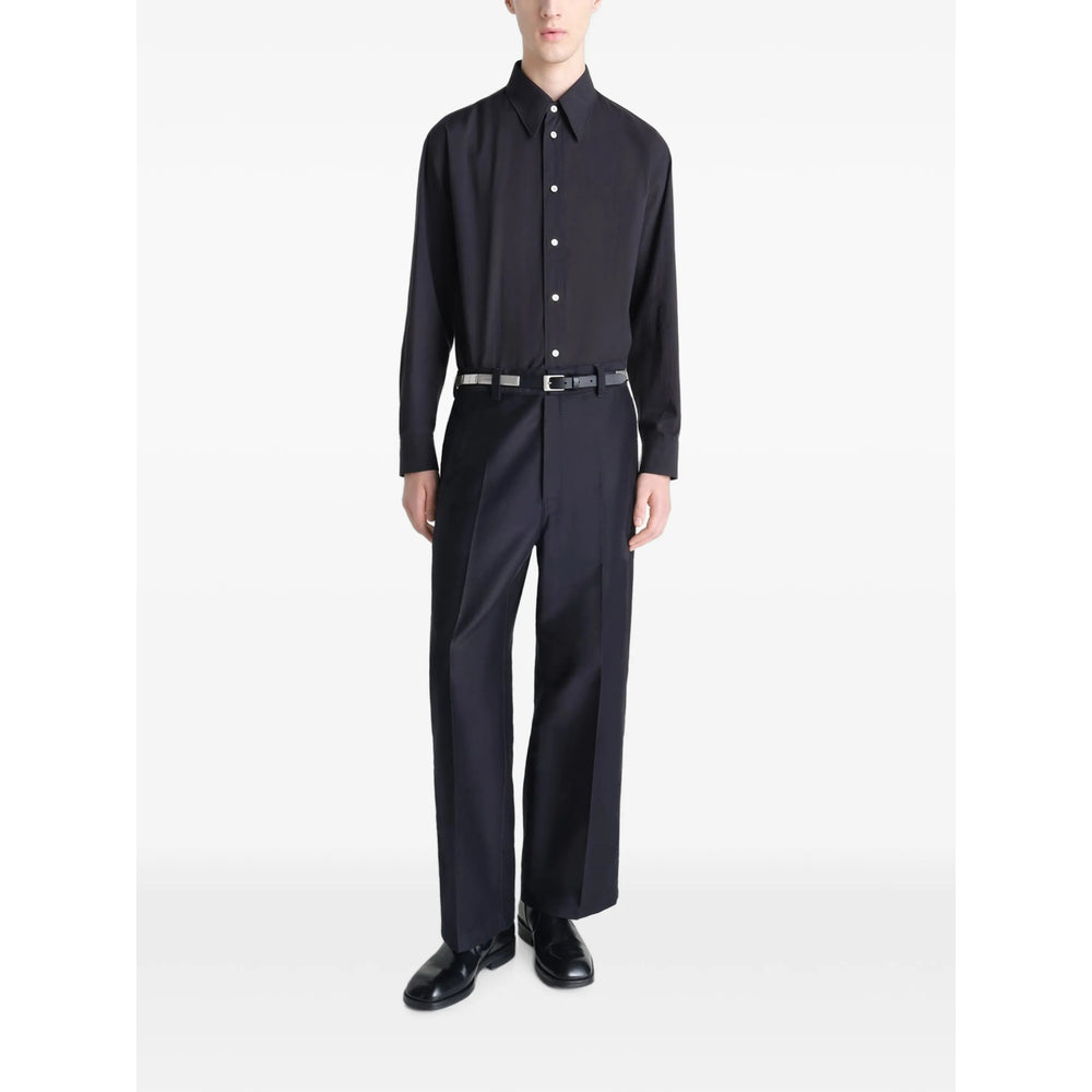 Lemaire Black Trousers - Wide-Leg Trousers Men LEMAIRE