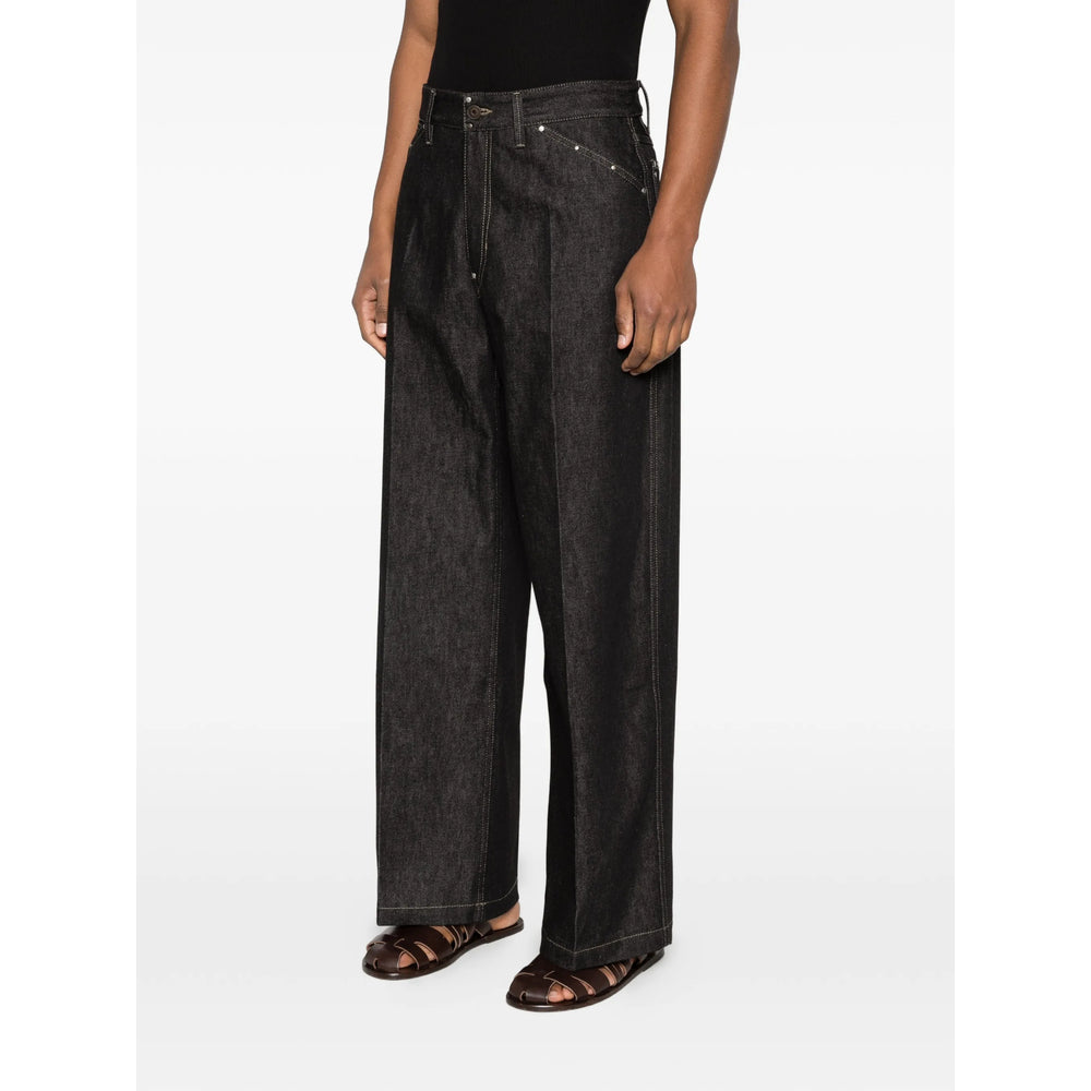 Lemaire Black Denim - Tapered Jeans Men LEMAIRE
