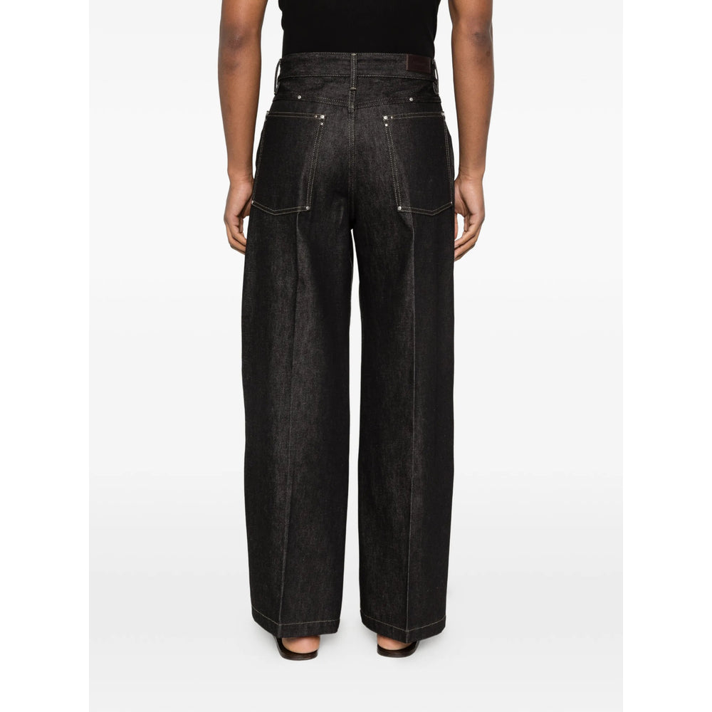 Lemaire Black Denim - Tapered Jeans Men LEMAIRE