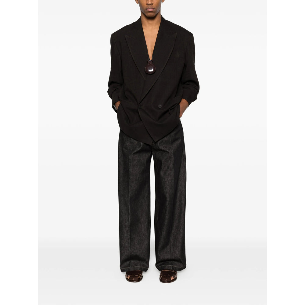 Lemaire Black Denim - Tapered Jeans Men LEMAIRE