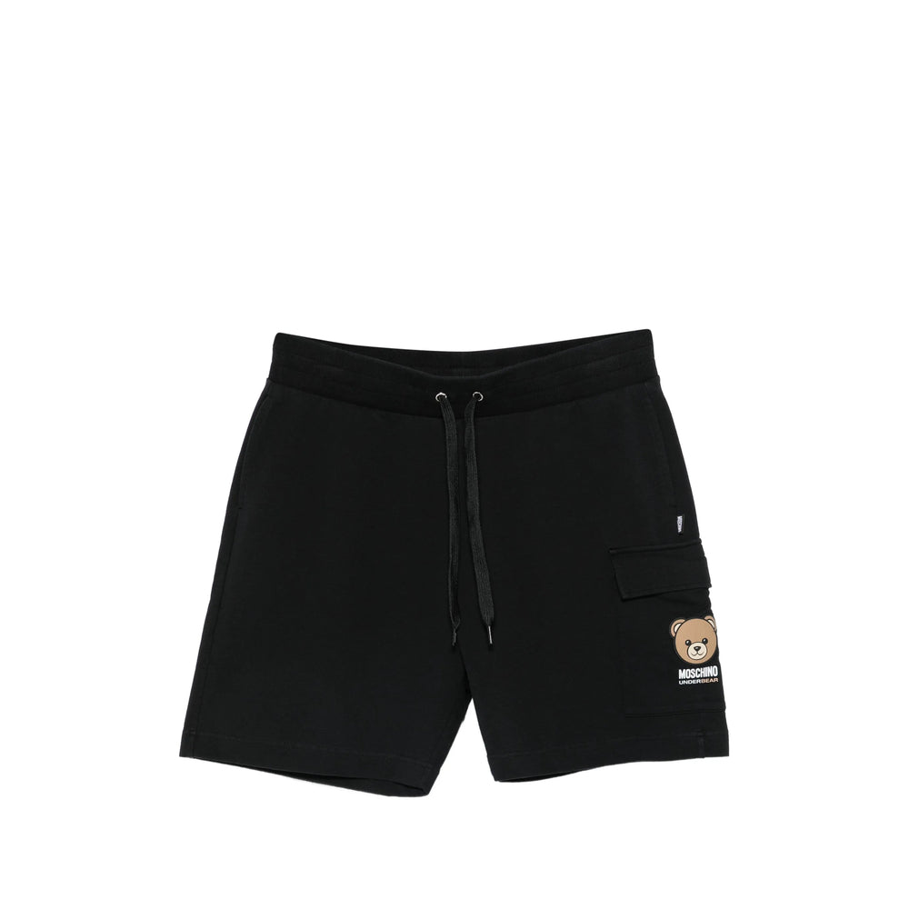 Moschino Black Shorts - Track & Running Shorts Men MOSCHINO
