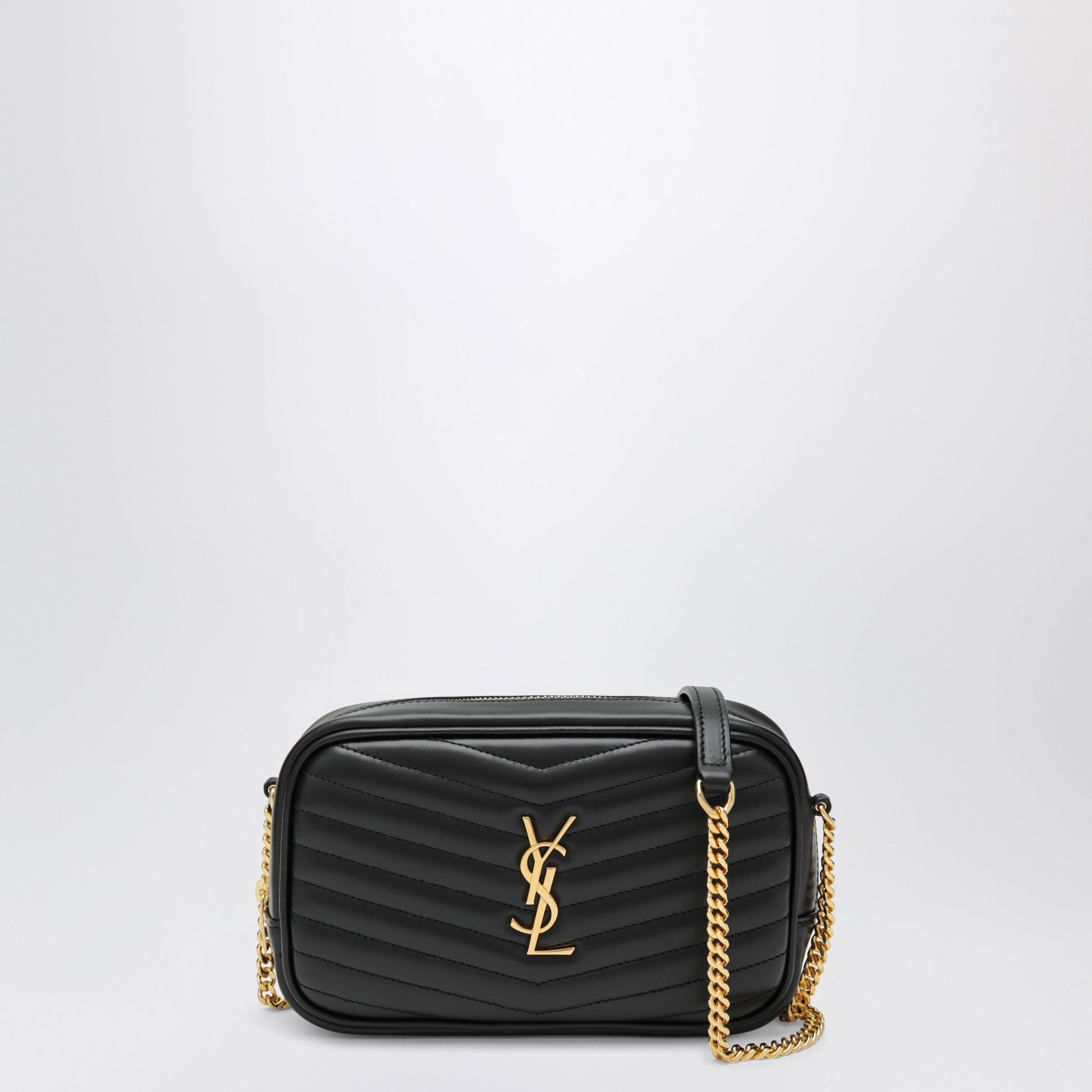 Saint Laurent Lou Mini Quilted Calfskin Leather Bag In Black Women SAINT LAURENT