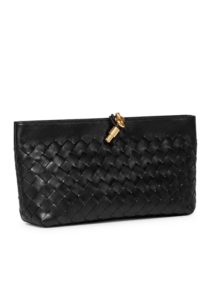 Bottega Veneta Women Woven Nappa Clutch With Distinctive Knot Detail BOTTEGA VENETA