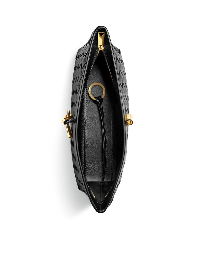 Bottega Veneta Women Woven Nappa Clutch With Distinctive Knot Detail BOTTEGA VENETA