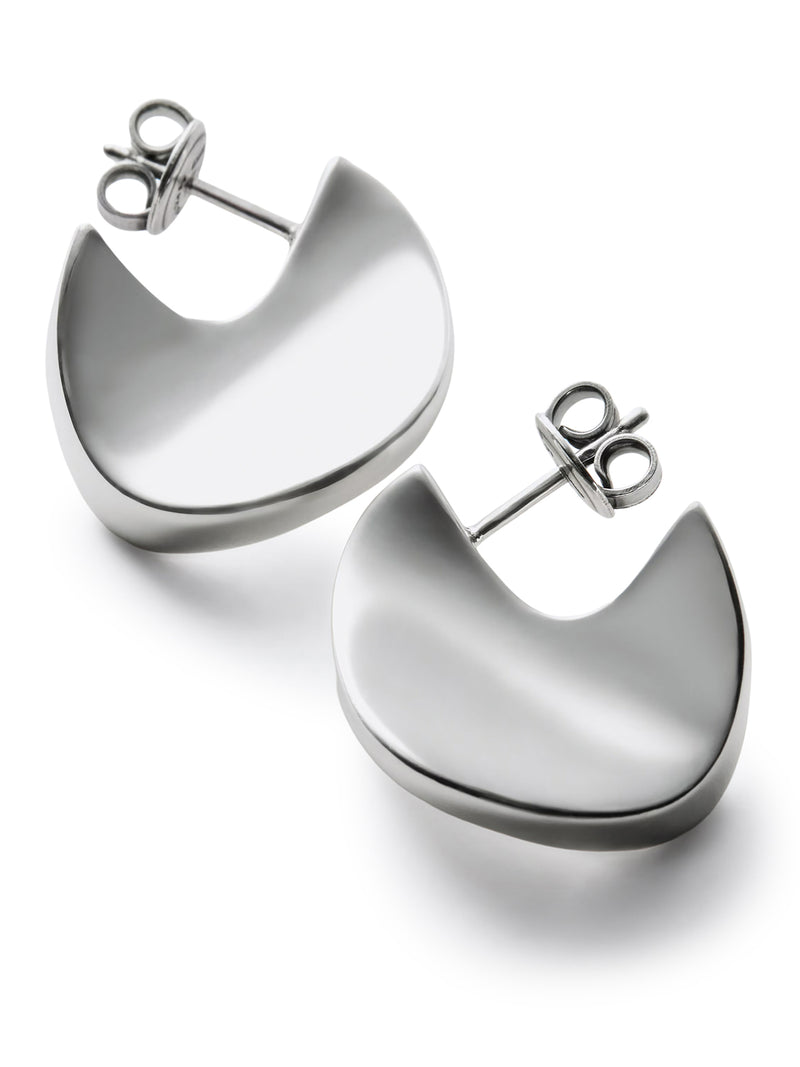 Bottega Veneta Women Small Disc Silver Earrings BOTTEGA VENETA