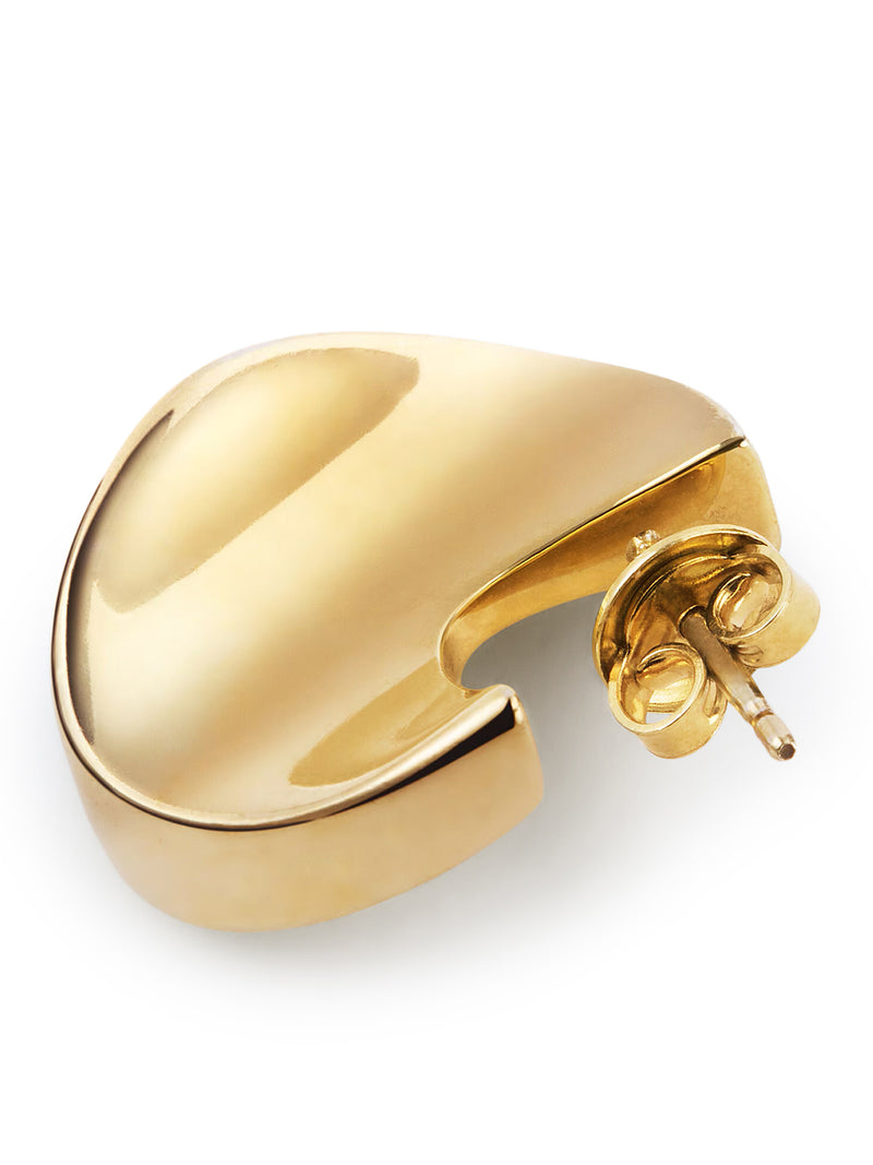 Bottega Veneta Women Sculptural And Curved Earrings With Gold Finish BOTTEGA VENETA