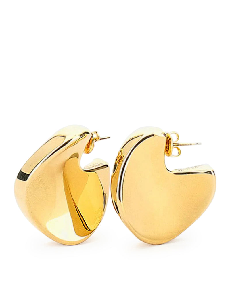 Bottega Veneta Women Geometric Design Silver Earrings With Gold Finish BOTTEGA VENETA