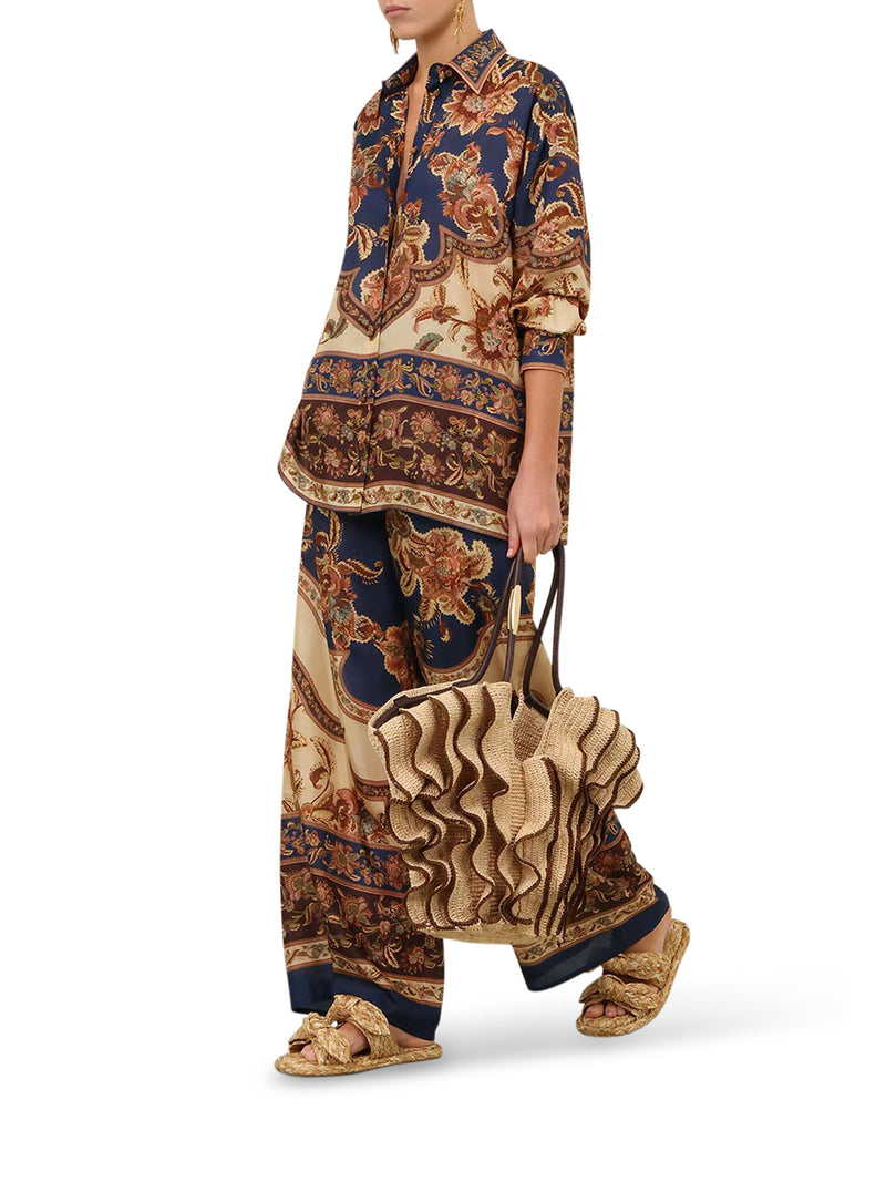 Zimmermann Women Aster Printed Silk Shirt ZIMMERMANN