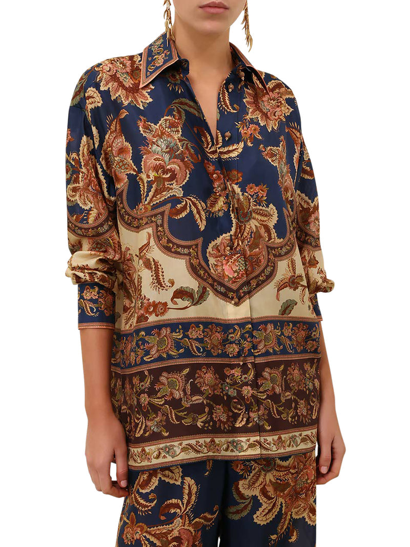 Zimmermann Women Aster Printed Silk Shirt ZIMMERMANN