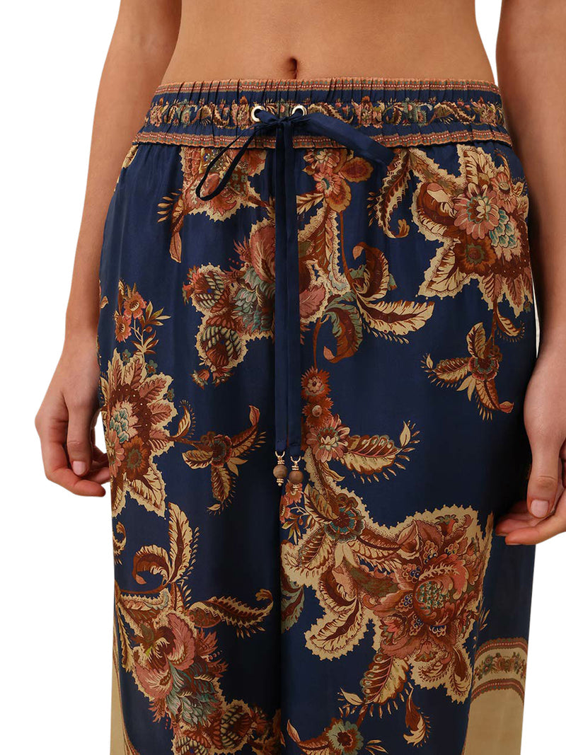 Zimmermann Women Aster Wide Leg Printed Silk Trousers ZIMMERMANN