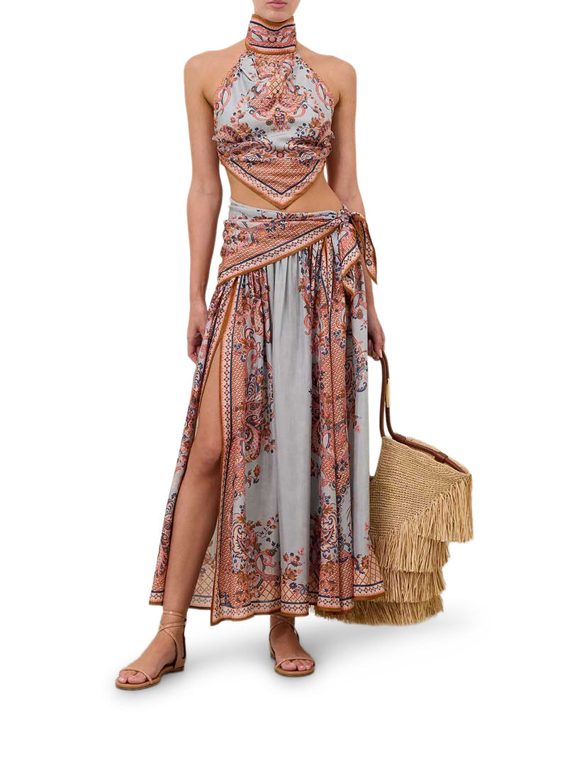 Zimmermann Women Aster Silk Wrap Skirt ZIMMERMANN