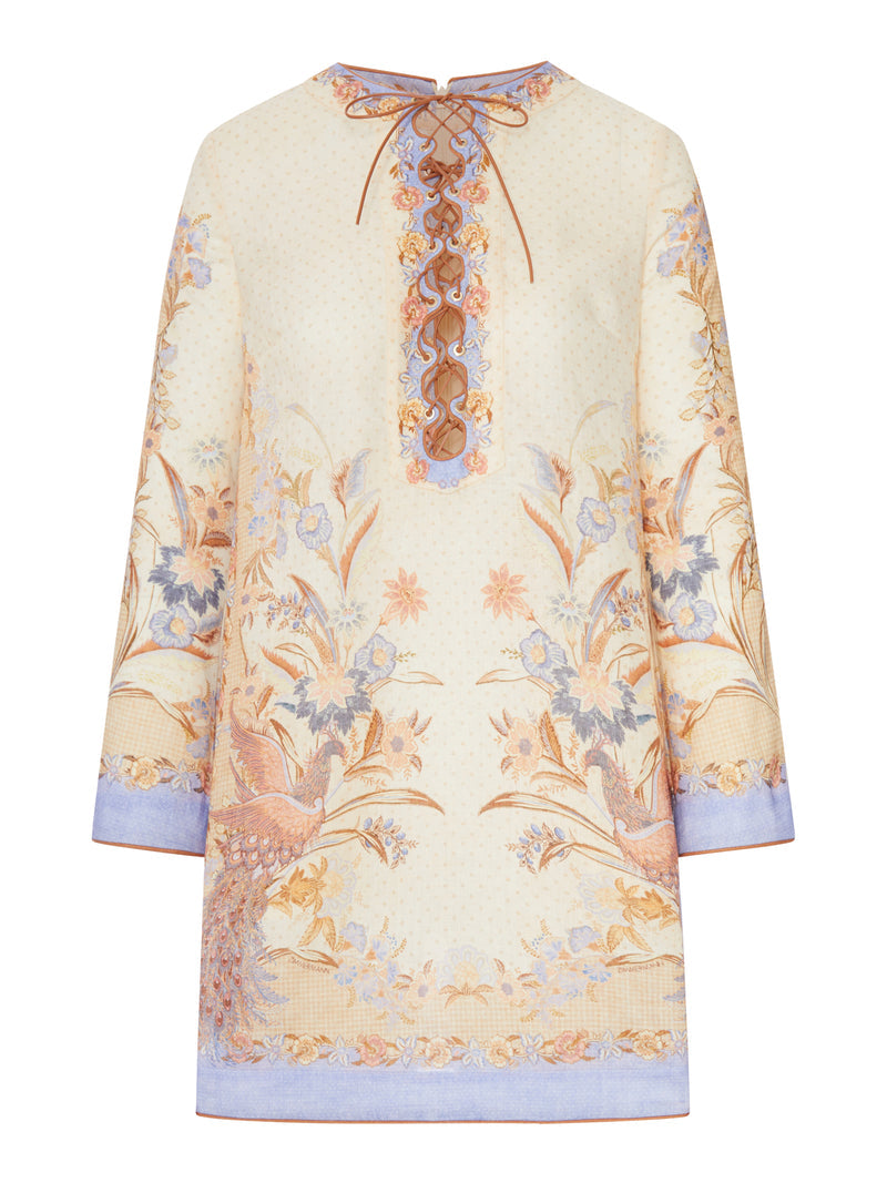 Zimmermann Women Indra Linen Mini Tunic Dress ZIMMERMANN