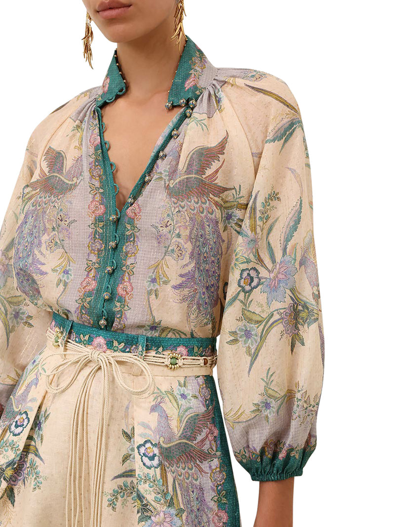 Zimmermann Women Idra Flounce Blouse ZIMMERMANN
