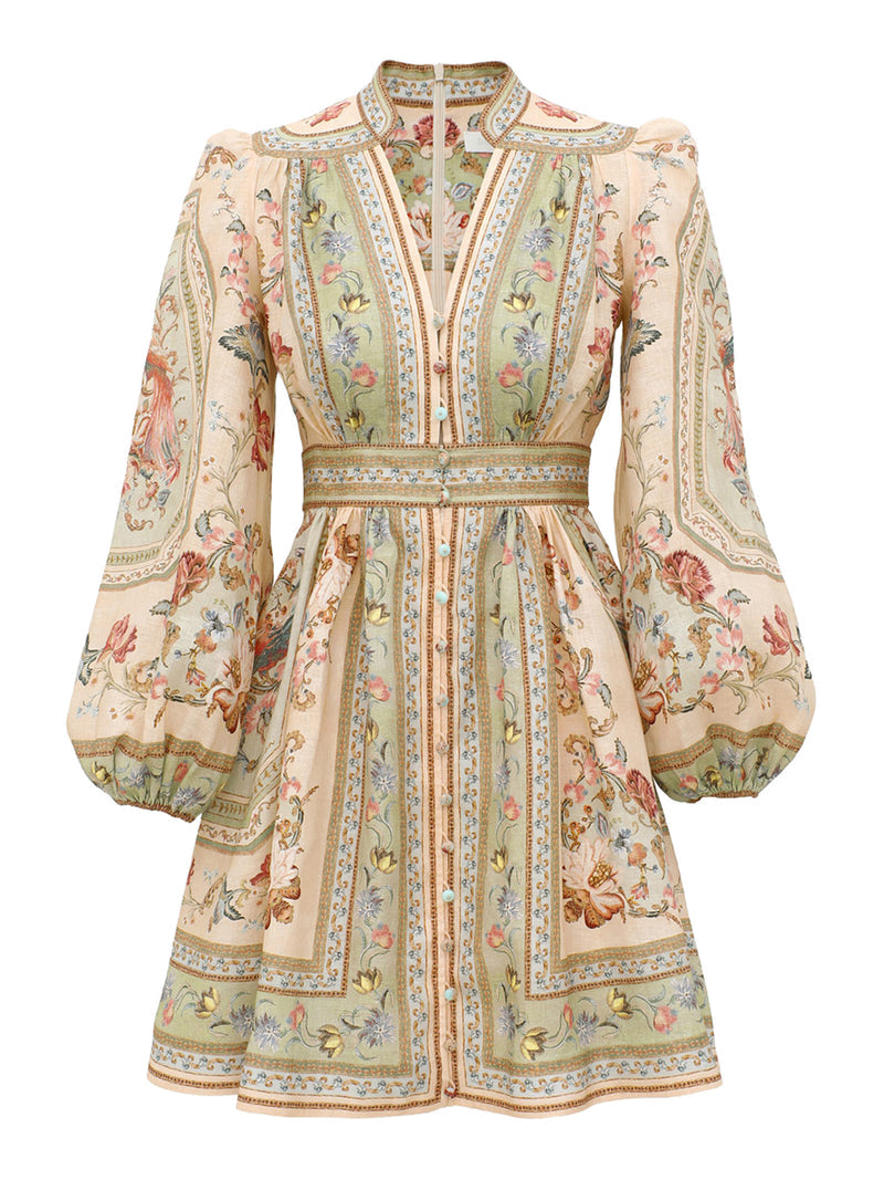 Zimmermann Women Roselight Low-Cut Mini Dress ZIMMERMANN