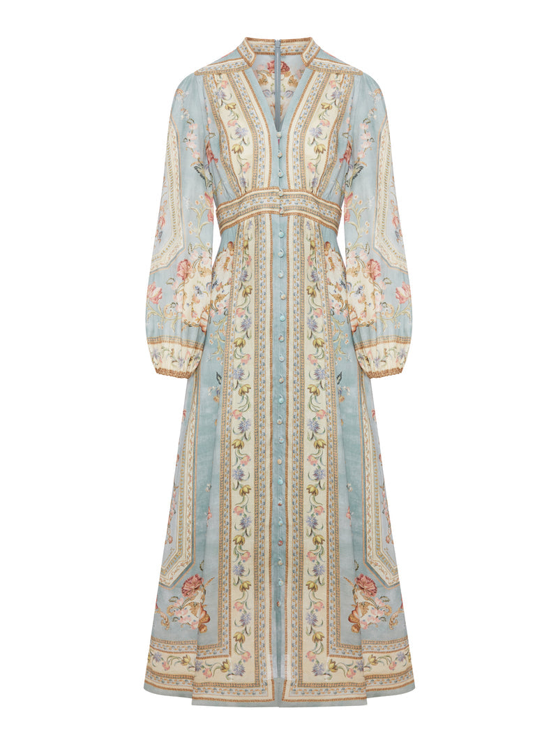 Zimmermann Women Roselight Plunge Midi Dress ZIMMERMANN