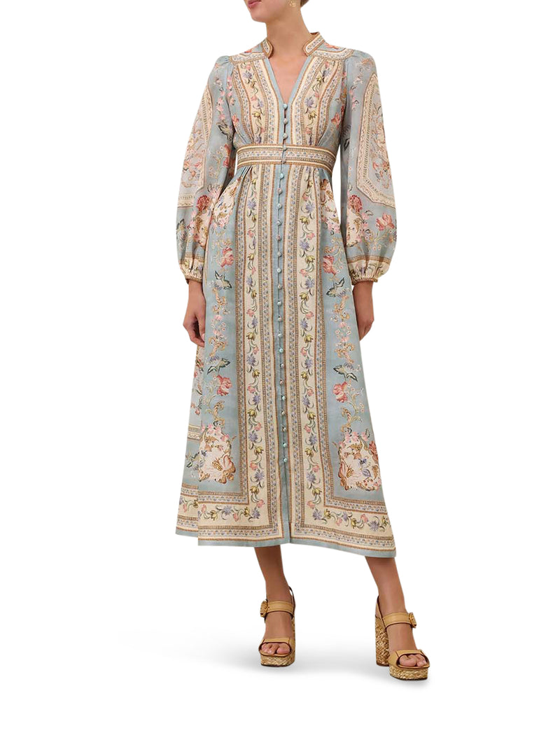 Zimmermann Women Roselight Plunge Midi Dress ZIMMERMANN