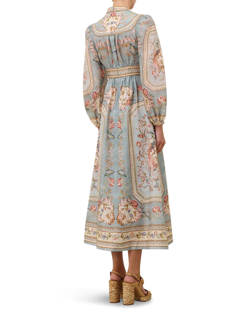 Zimmermann Women Roselight Plunge Midi Dress ZIMMERMANN