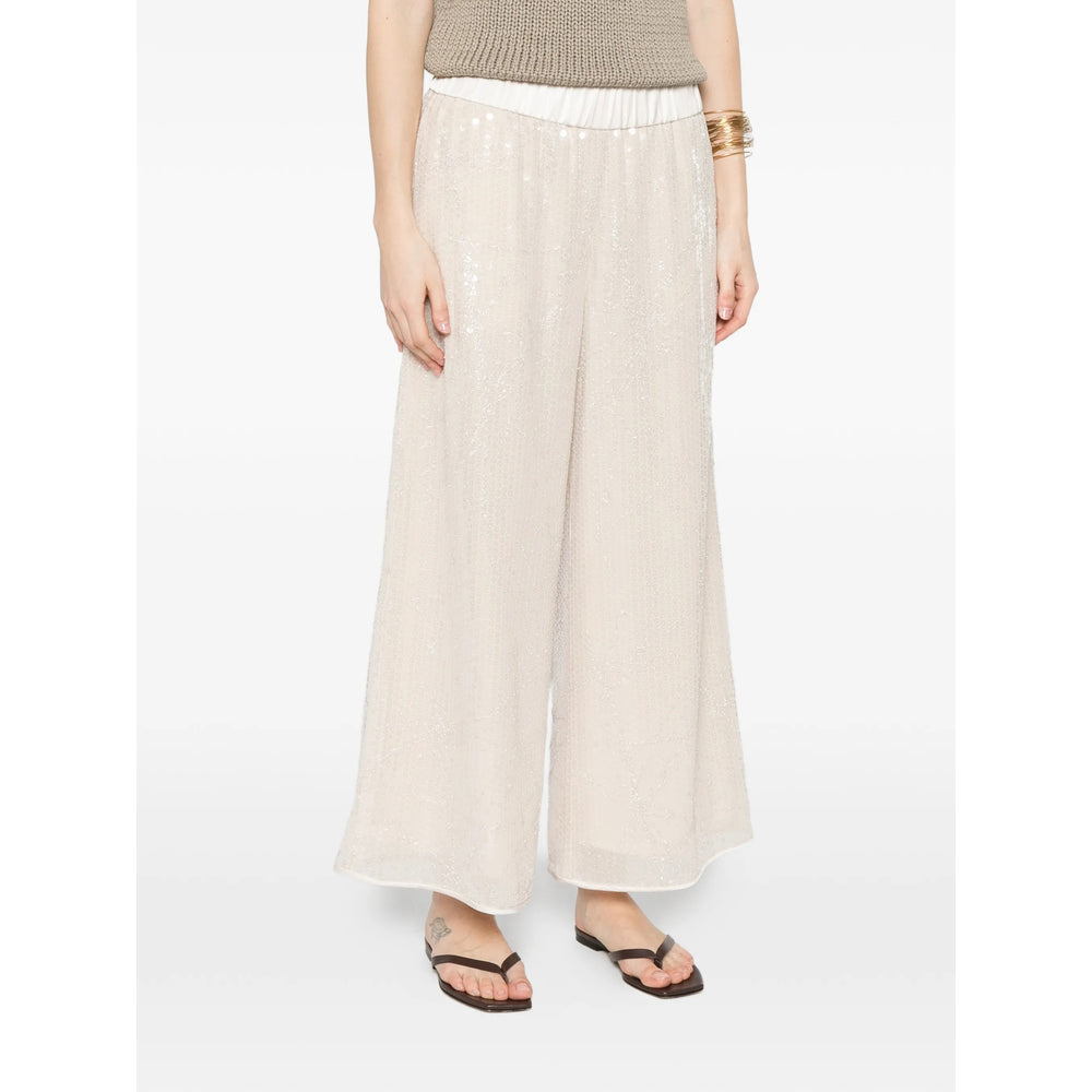 Peserico Neutrals Trousers - Palazzo Pants Women PESERICO