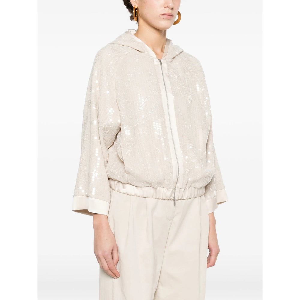 Peserico Neutrals Jackets - Bomber Jackets Women PESERICO
