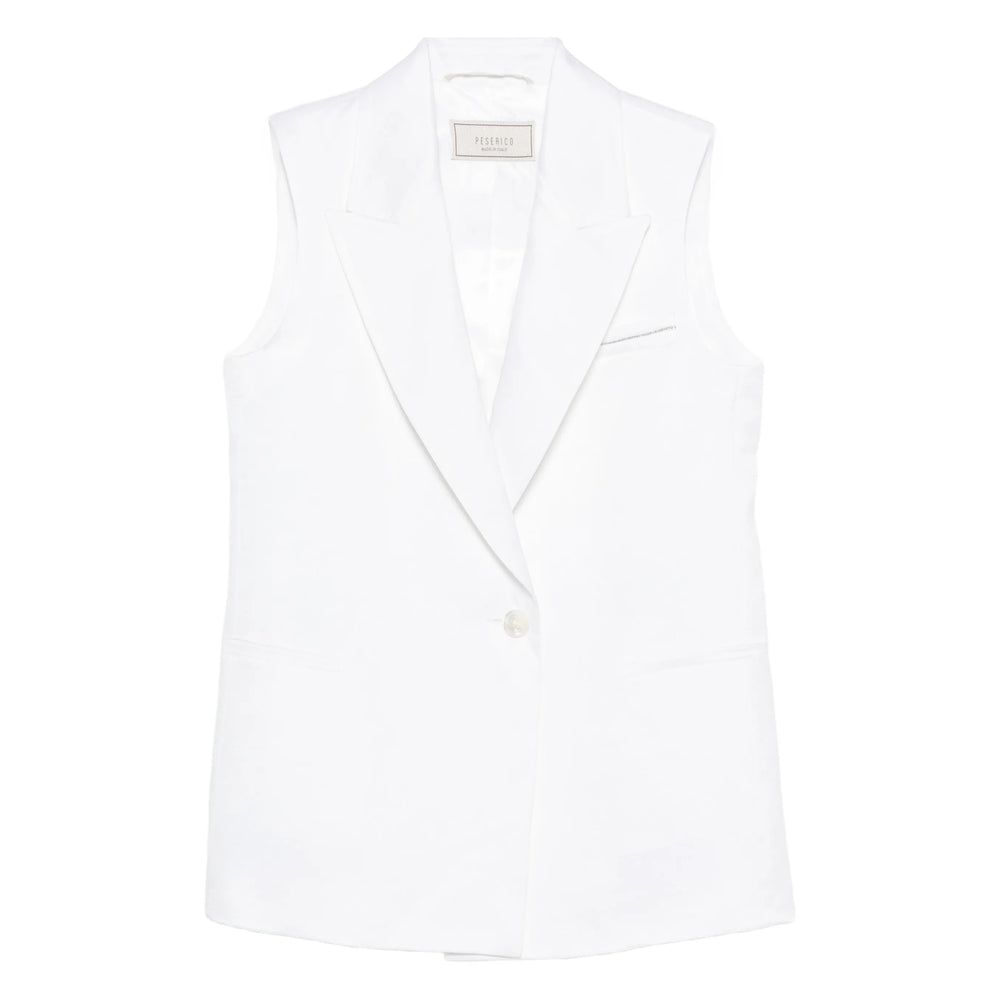Peserico White Jackets - Waistcoat & Gilets Women PESERICO