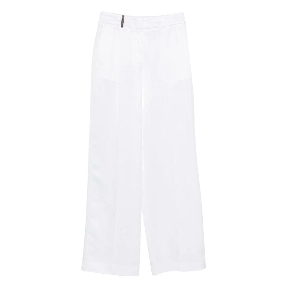 Peserico White Trousers - Straight Trousers Women PESERICO