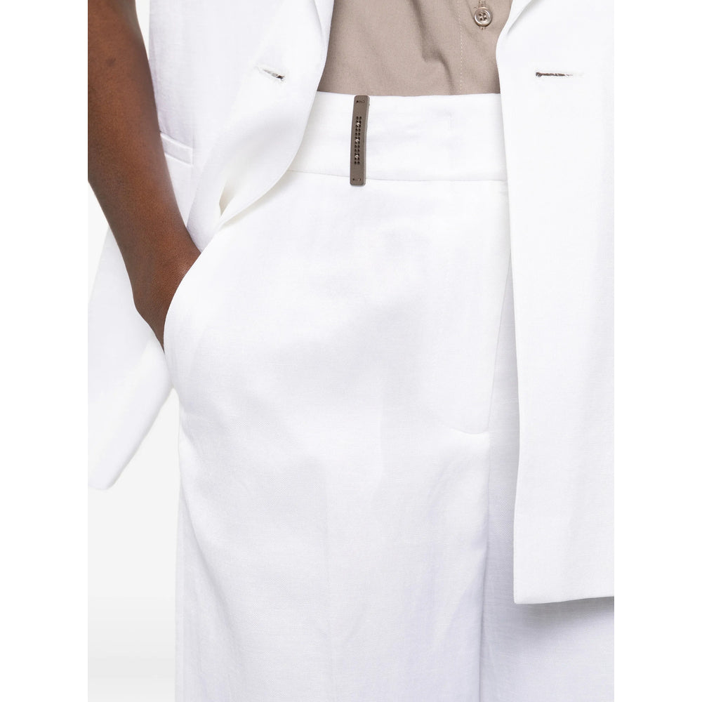 Peserico White Trousers - Straight Trousers Women PESERICO