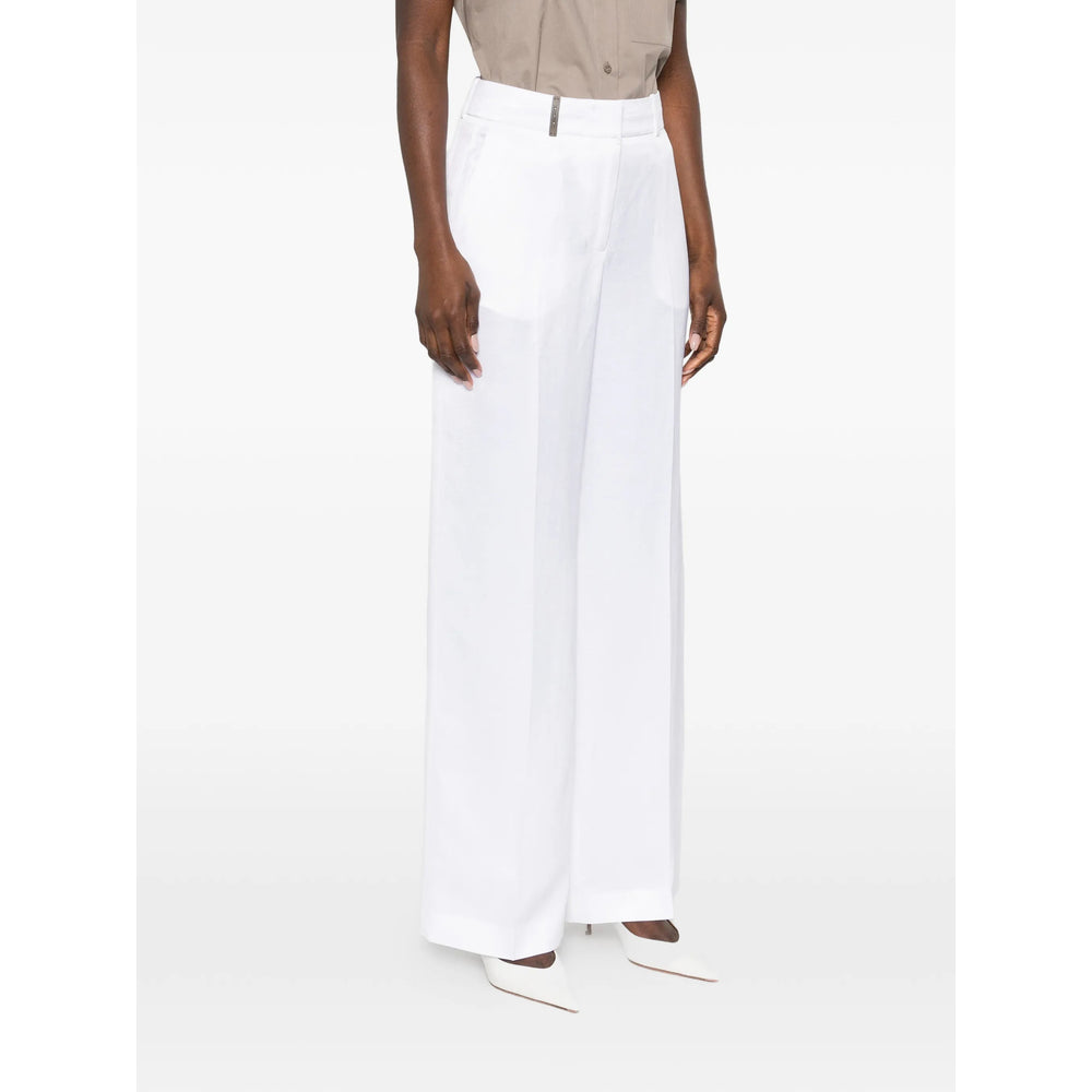 Peserico White Trousers - Straight Trousers Women PESERICO