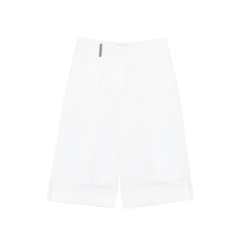 Peserico White Shorts - Knee-Length Shorts Women