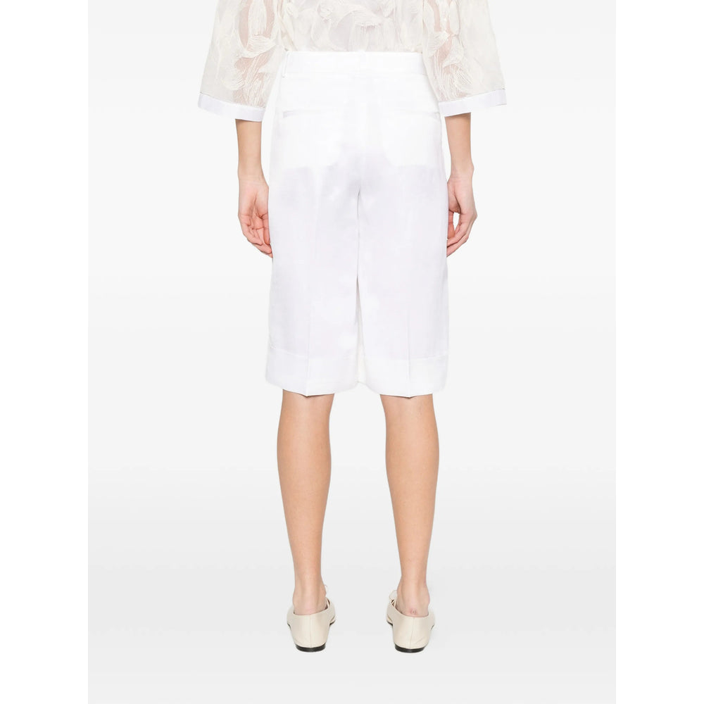 Peserico White Shorts - Knee-Length Shorts Women