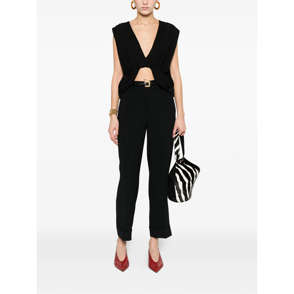 Peserico Black Trousers - Straight Trousers Women PESERICO