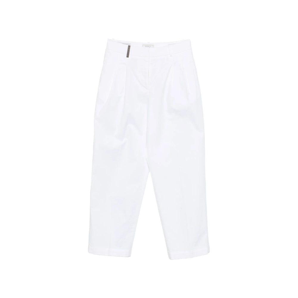 Peserico White Trousers - Tapered Trousers Women PESERICO