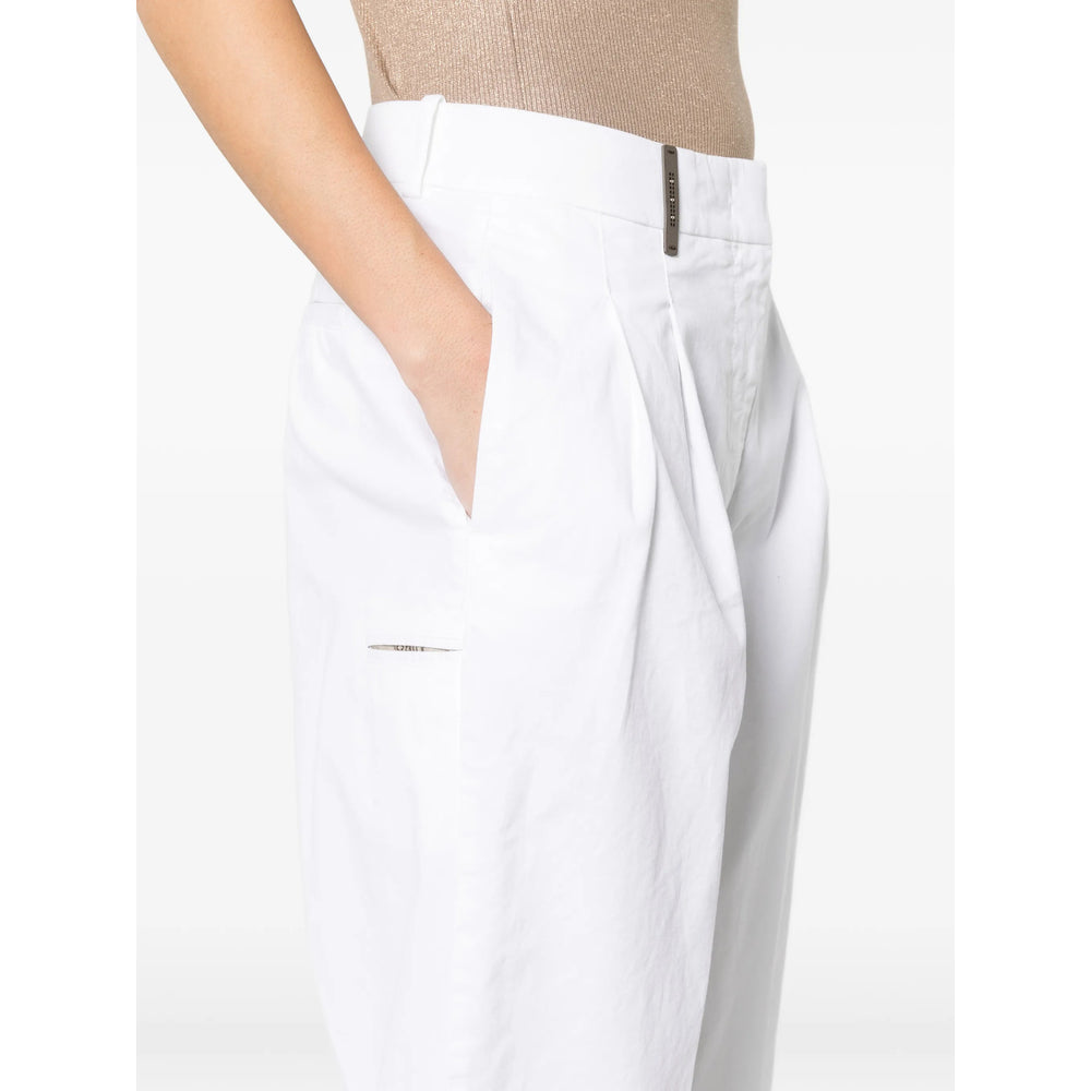 Peserico White Trousers - Tapered Trousers Women PESERICO