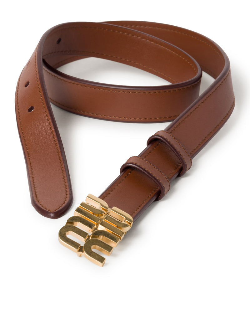 Miu Miu Women City Leather Belt MIU MIU