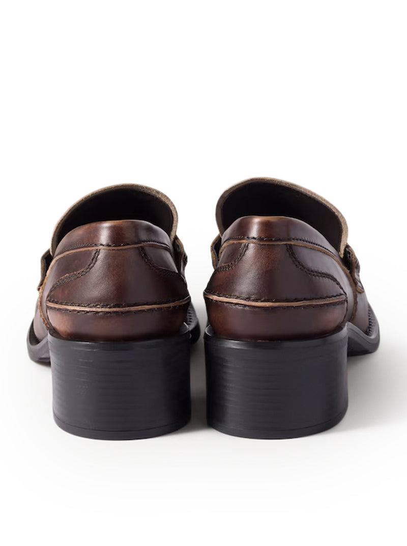 Miu Miu Women Deco Calfskin Loafers MIU MIU