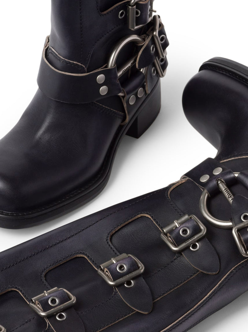 Miu Miu Women Leather Boots MIU MIU