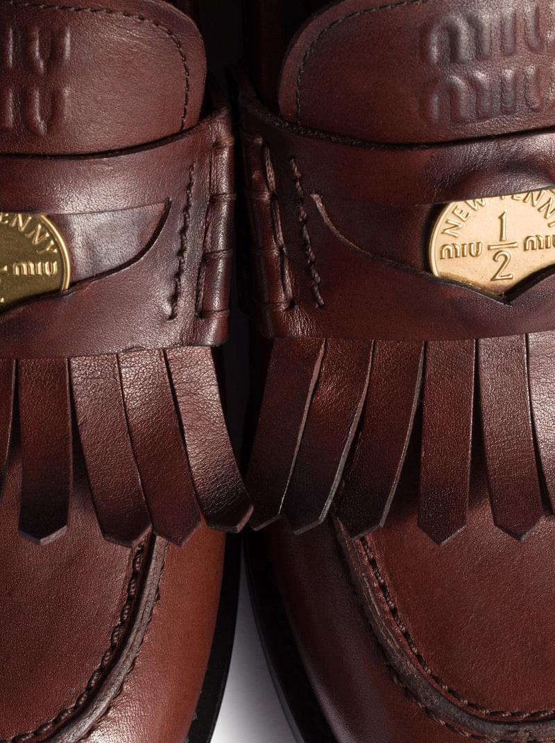 Miu Miu Women Leather Loafers MIU MIU