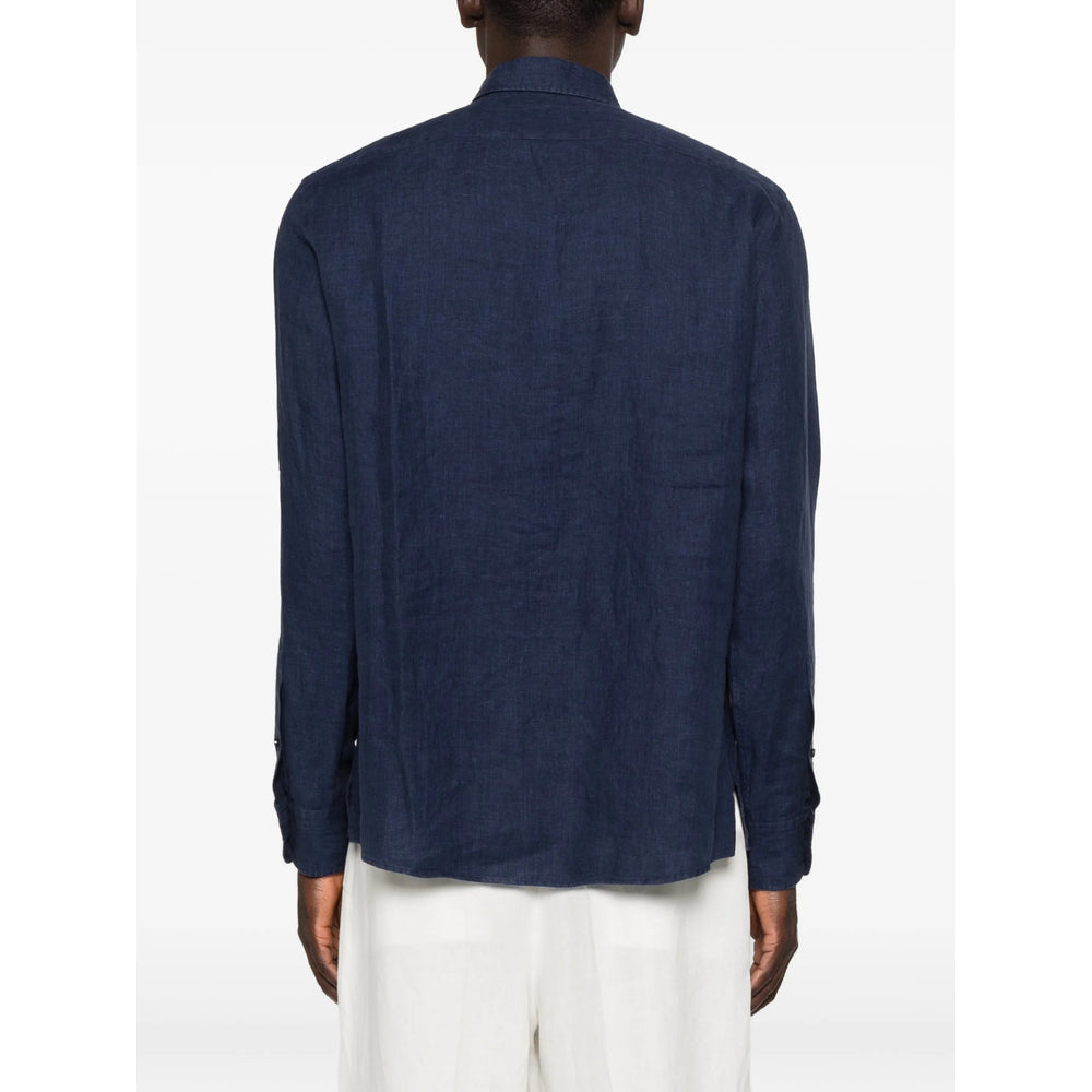 Zegna Blue Polo Shirts Men ZEGNA