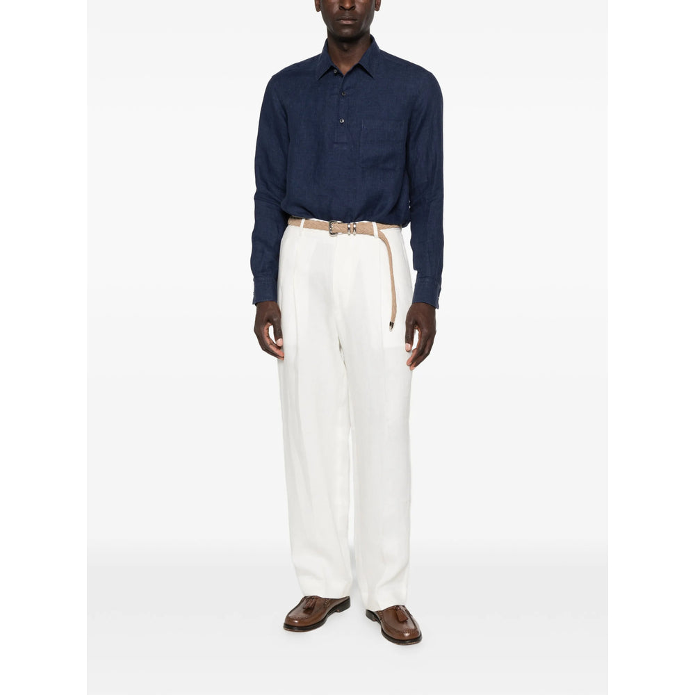 Zegna Blue Polo Shirts Men ZEGNA