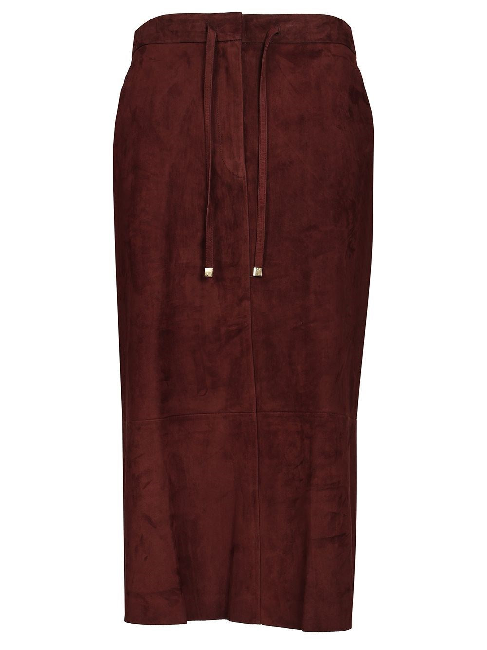 'S Max Mara Women Suede Longuette Skirt S MAX MARA