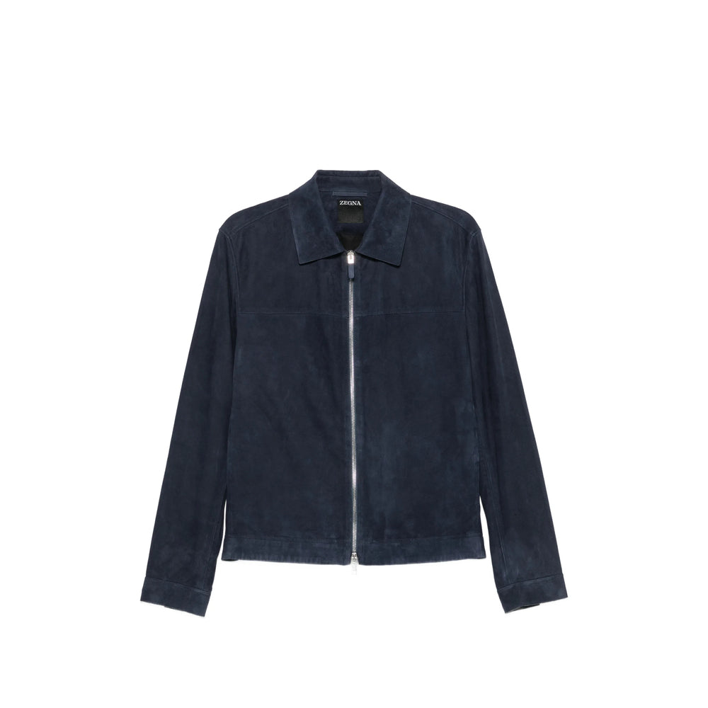 Zegna Blue Jackets - Leather Jackets Men ZEGNA