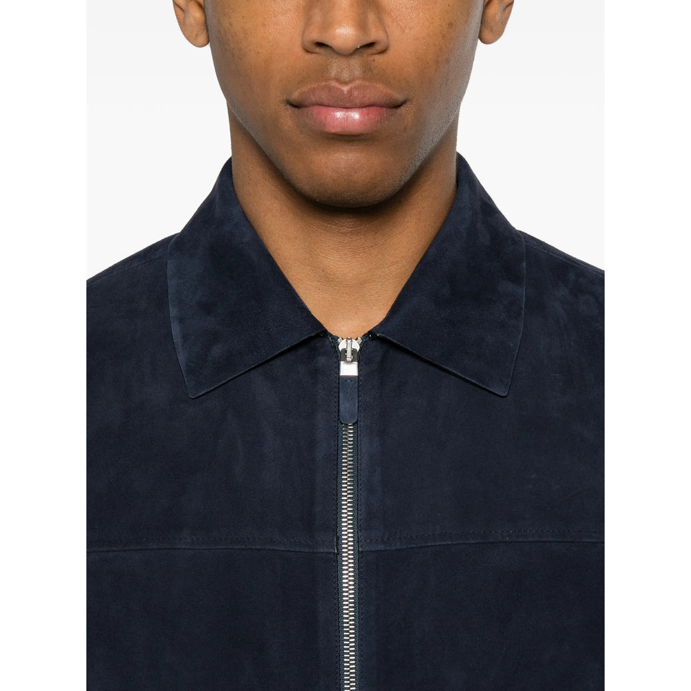 Zegna Blue Jackets - Leather Jackets Men ZEGNA