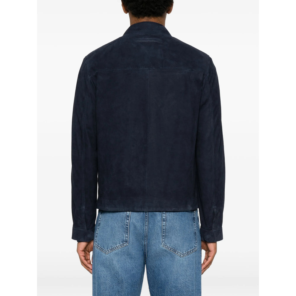 Zegna Blue Jackets - Leather Jackets Men ZEGNA
