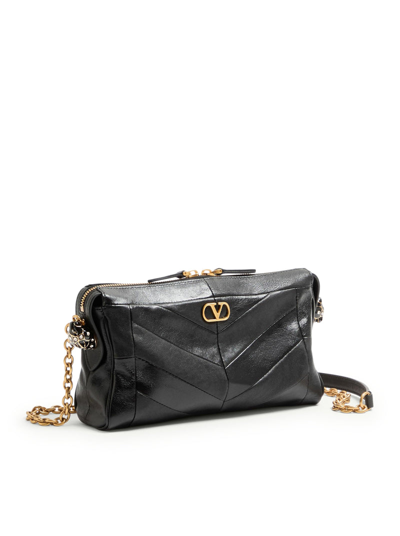 Valentino Garavani Women Valentino Garavani Panthea Small Chevron Nappa Shoulder Bag VALENTINO GARAVANI