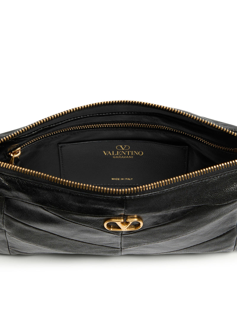 Valentino Garavani Women Valentino Garavani Panthea Small Chevron Nappa Shoulder Bag VALENTINO GARAVANI